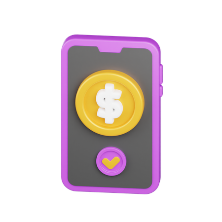 Mobile Banking  3D Icon