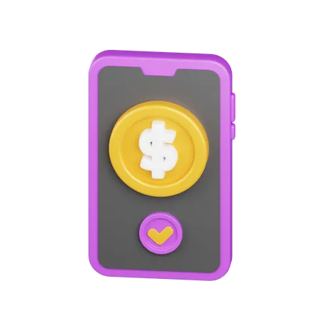 Mobile Banking  3D Icon