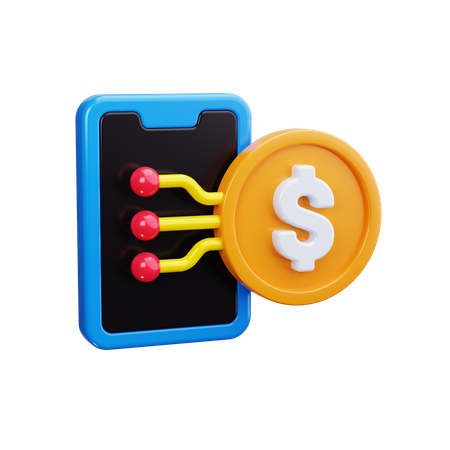 Mobile Banking  3D Icon