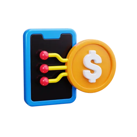 Mobile Banking  3D Icon