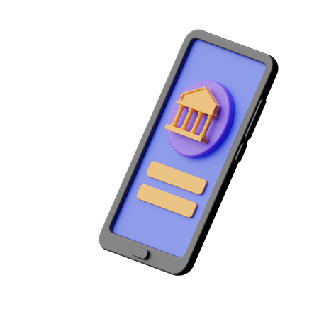 Mobile Banking  3D Icon