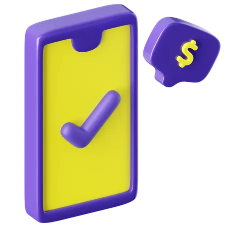 Mobile Banking  3D Icon