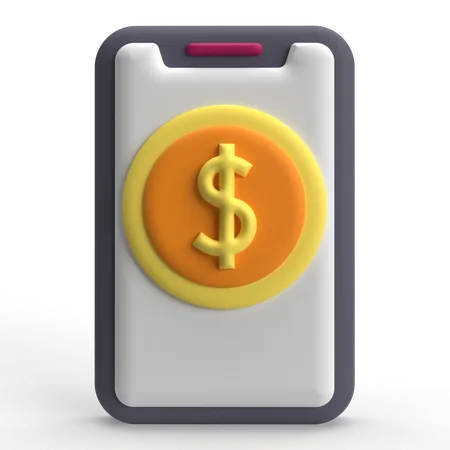 Mobile Banking  3D Icon