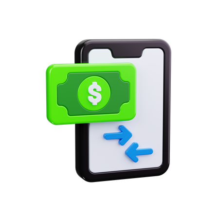 Mobile Banking  3D Icon