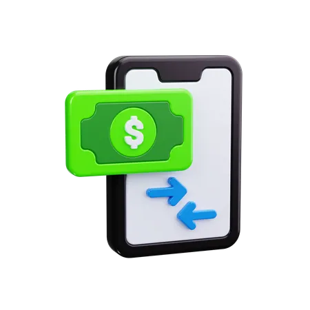 Mobile Banking  3D Icon
