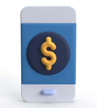 Mobile Banking  3D Icon