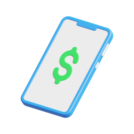 Mobile Banking  3D Icon