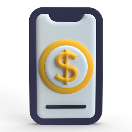 Mobile Banking  3D Icon