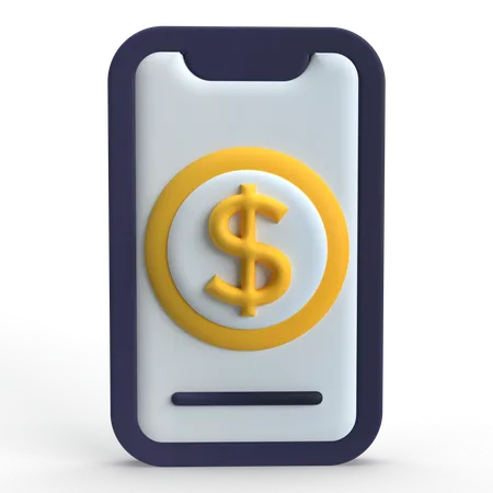 Mobile Banking  3D Icon