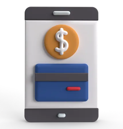 Mobile Banking  3D Icon