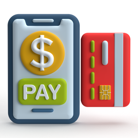 Mobile Banking  3D Icon