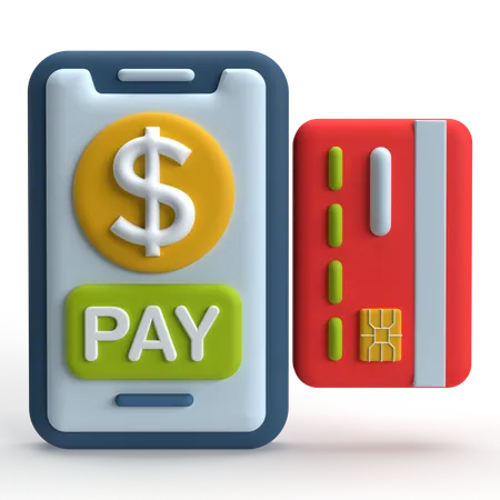 Mobile Banking  3D Icon