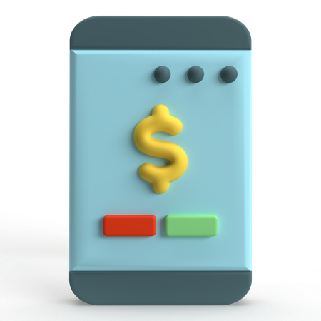 Mobile Banking  3D Icon