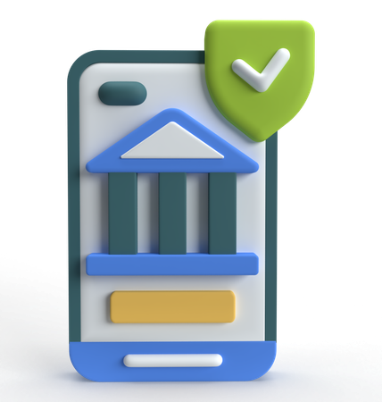 Mobile Banking  3D Icon