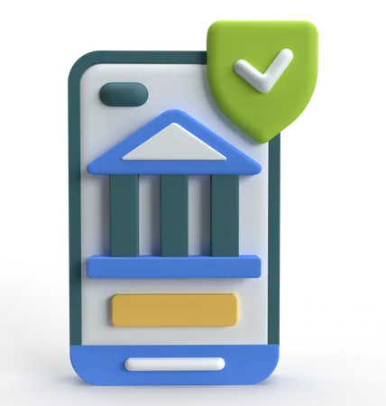 Mobile Banking  3D Icon