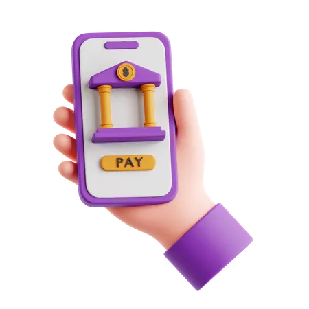 Mobile Banking  3D Icon