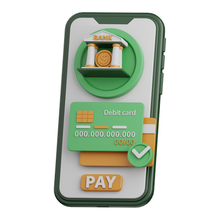 Mobile Banking  3D Icon