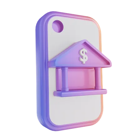 Mobile Banking  3D Illustration