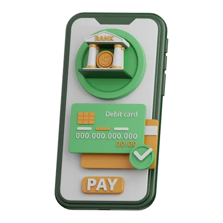 3 D Rendering Mobile Banking Isolated Useful For Banking Currency Finance And Business Design 3D Icon