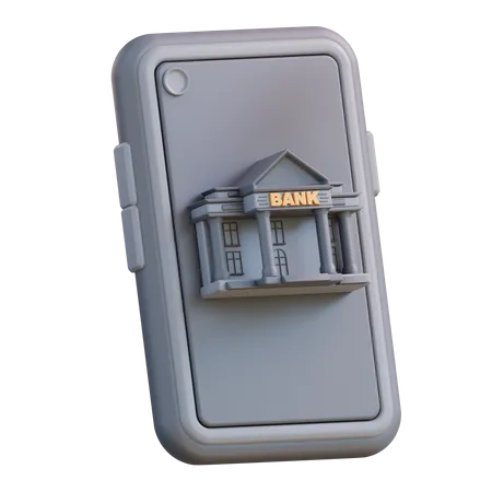 3 D Illustration Of Mobile Banking 3D Icon