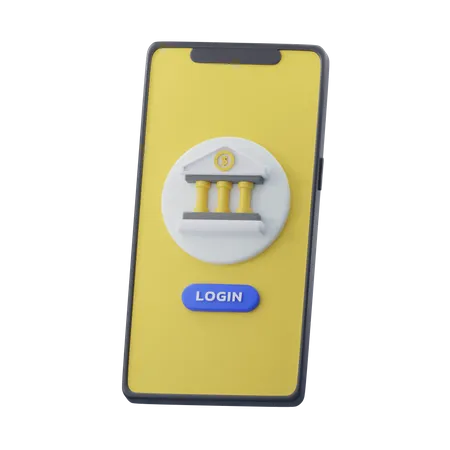 Mobile banking  3D Icon