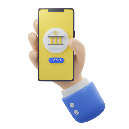 Mobile banking  3D Icon