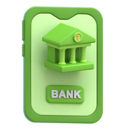 Mobile Banking App  3D Icon