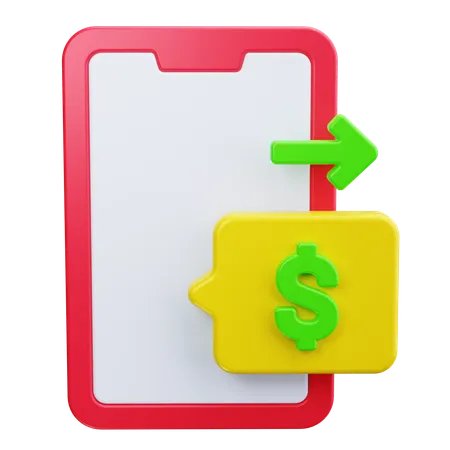 Mobile Banking App  3D Icon