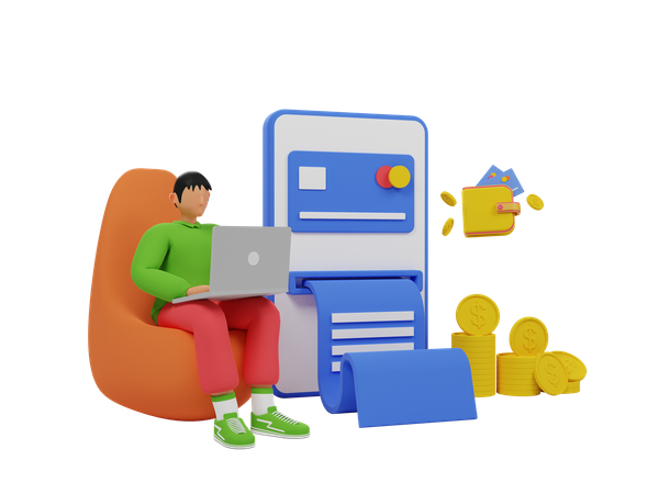 Mobile banking app  3D Icon