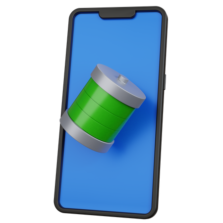 Mobile Battery Full  3D Icon