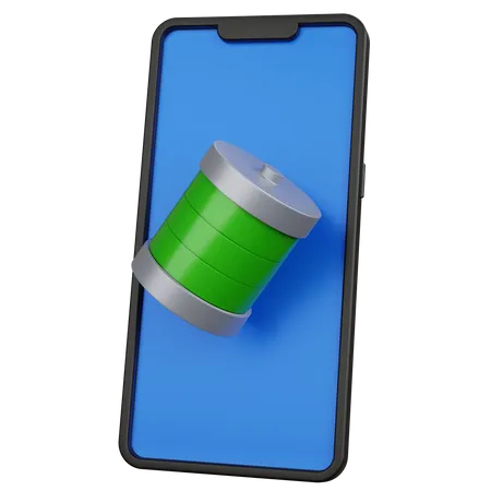 Mobile Battery Full  3D Icon