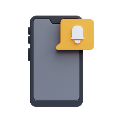 Mobile Benachrichtigung  3D Icon