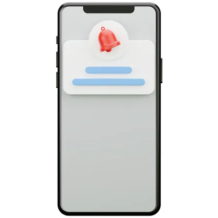 Mobile Benachrichtigung  3D Icon