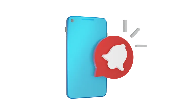 Mobile Benachrichtigung  3D Icon