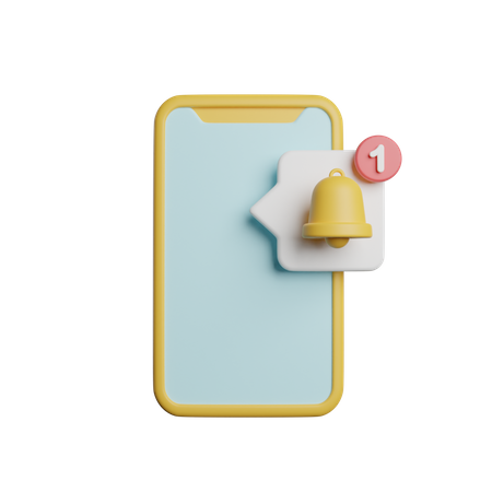 Mobile Benachrichtigung  3D Icon