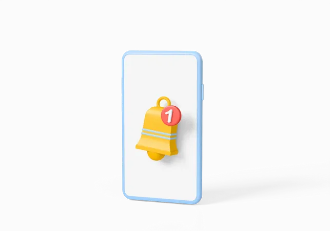 Mobile Benachrichtigung  3D Icon