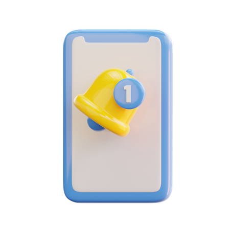 Mobile Benachrichtigung  3D Icon