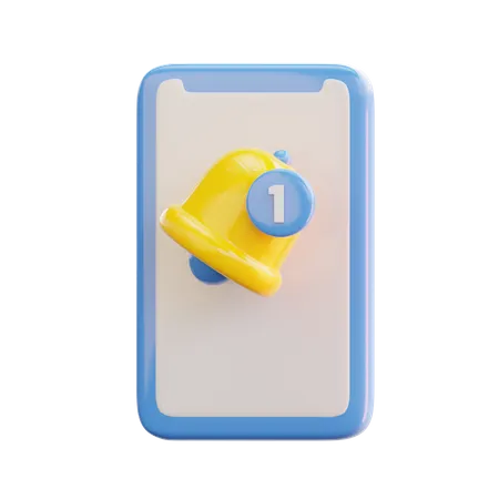 Mobile Benachrichtigung  3D Icon