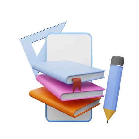 Mobile Bildung  3D Illustration