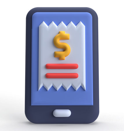 Mobile Bill  3D Icon