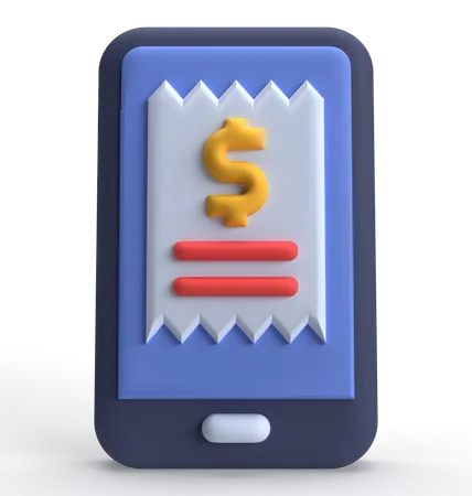 Mobile Bill  3D Icon