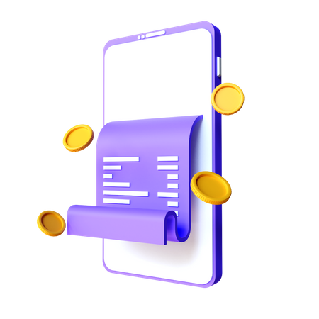 Mobile Bill  3D Icon