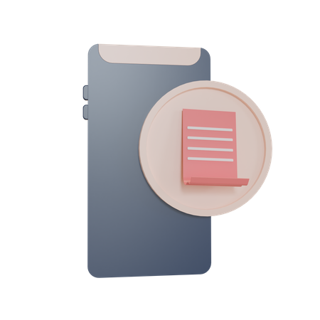 Mobile Bill  3D Illustration