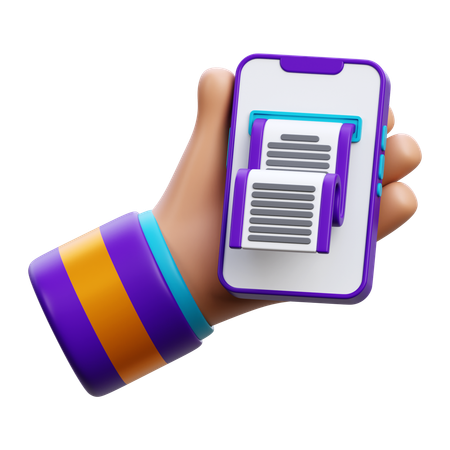 Mobile Bill Payment  3D Icon