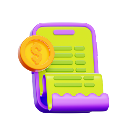 Mobile Bill Payment  3D Icon