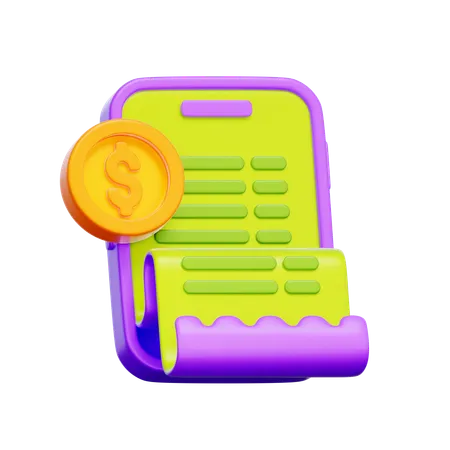 Mobile Bill Payment  3D Icon