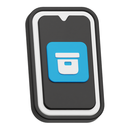 Mobile bin  3D Icon