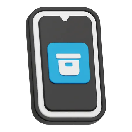 Mobile bin  3D Icon