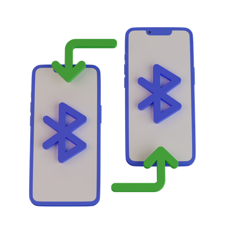 Mobile bluetooth sharing 3D Icon
