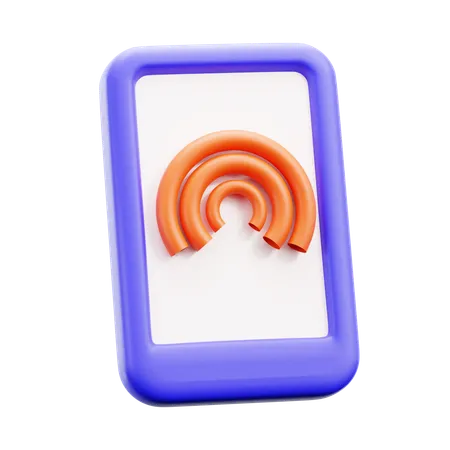 모바일 방송  3D Icon